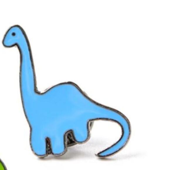 Blue Dinosaur Pin Brooch - Picture 2 of 3